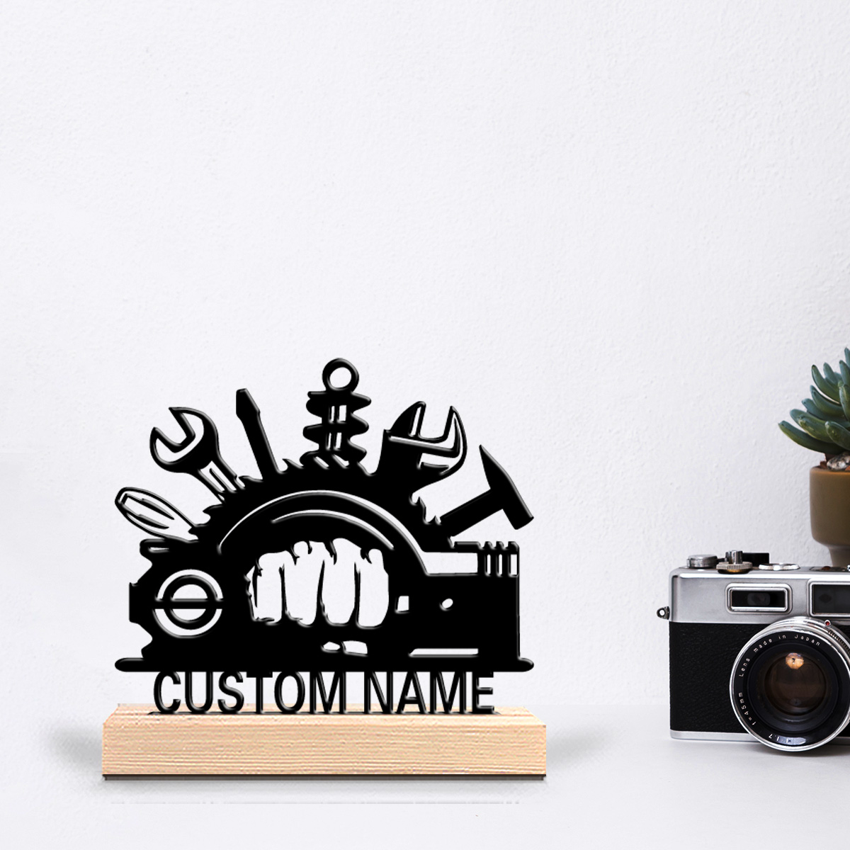 Workshop Tools With Name - 1pc werkplaatsgereedschap Aangepaste naam Metalen standbeeld