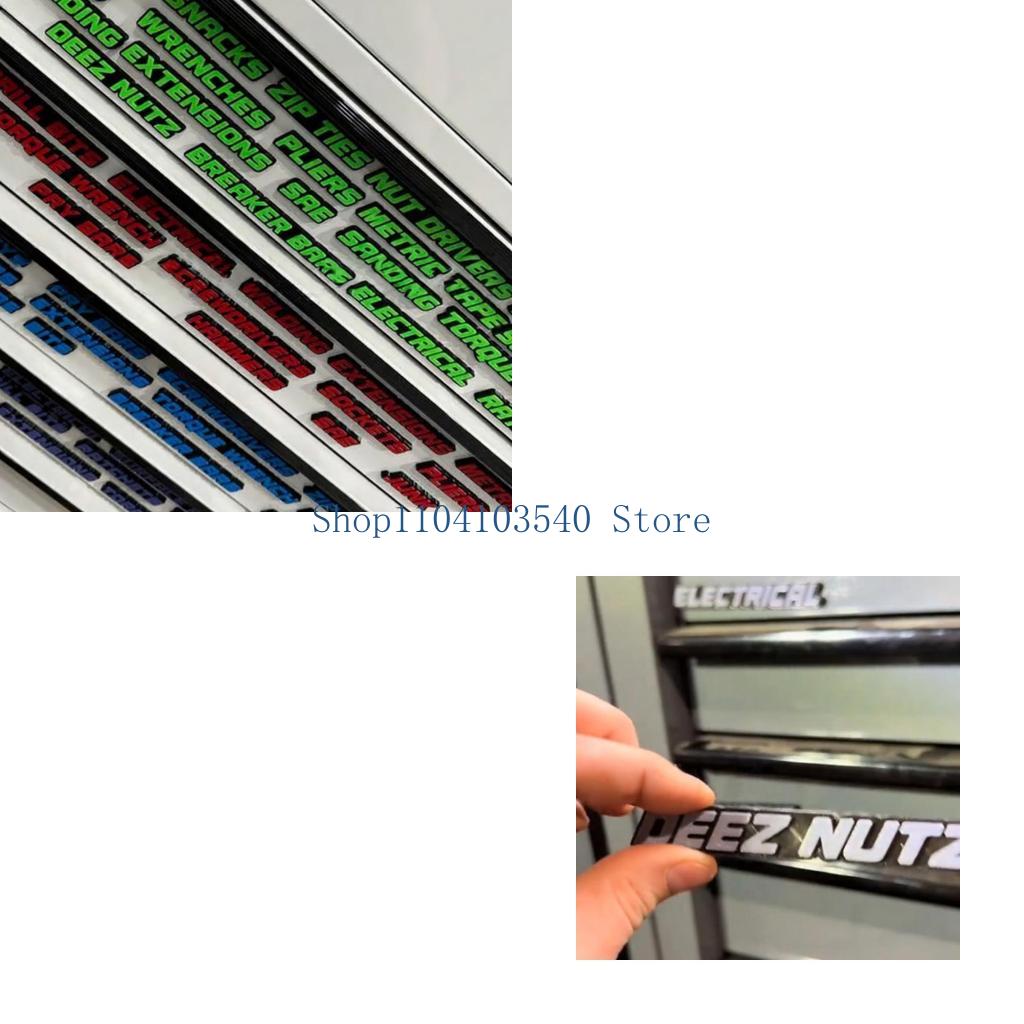 Workshop Tools With Name - 02DC Garage Tool Labels Zelfklevende 3D-geprinte