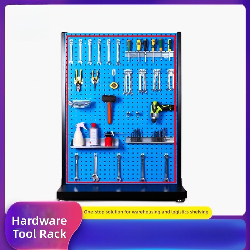 Workshop Tools Holder - Dubbelzijdige gereedschapsopbergplank, schroeforganizer, wandmontage voor pegboard,