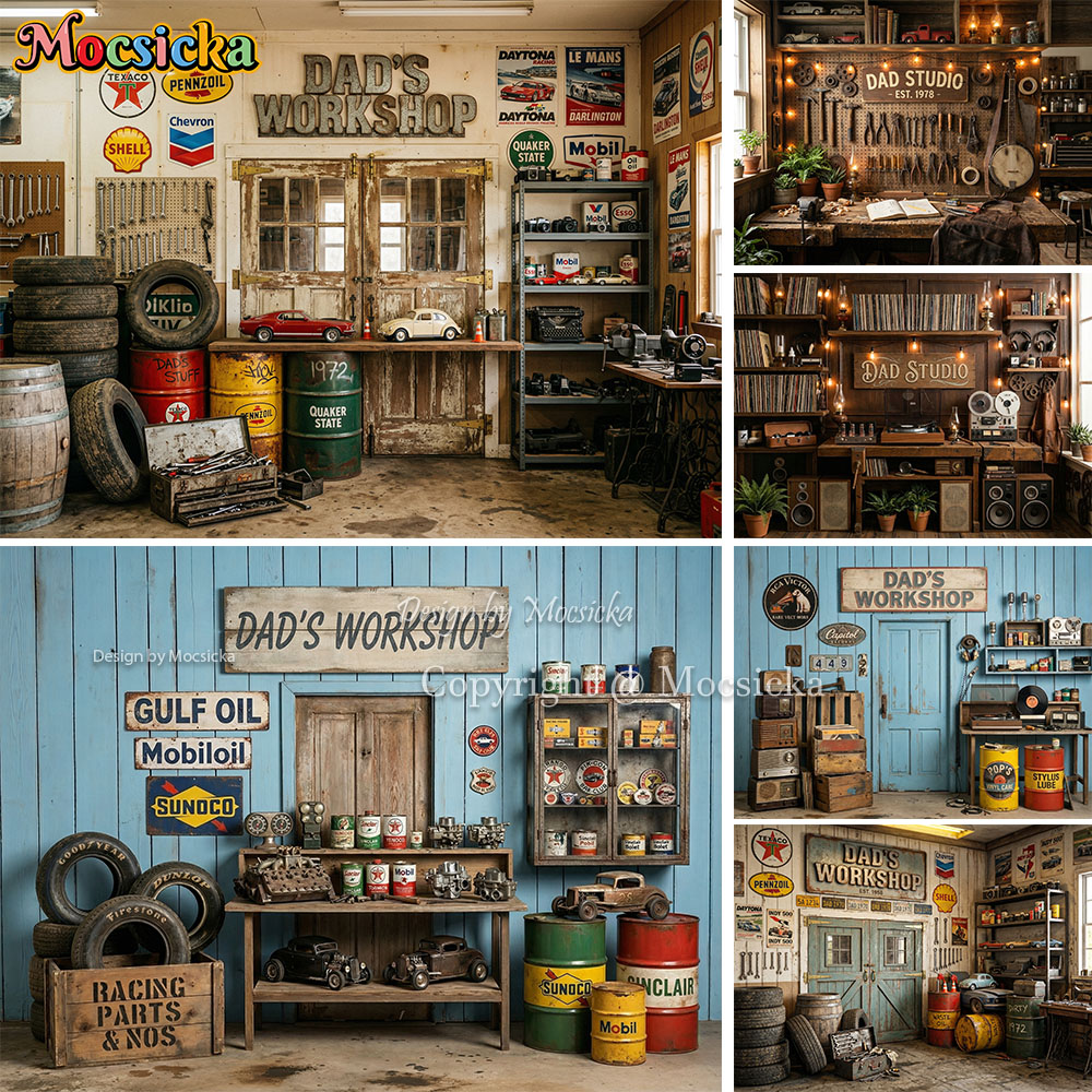 Workshop Tools Background - Mocsicka Papa's werkplaats Fotografie achtergrond Vintage