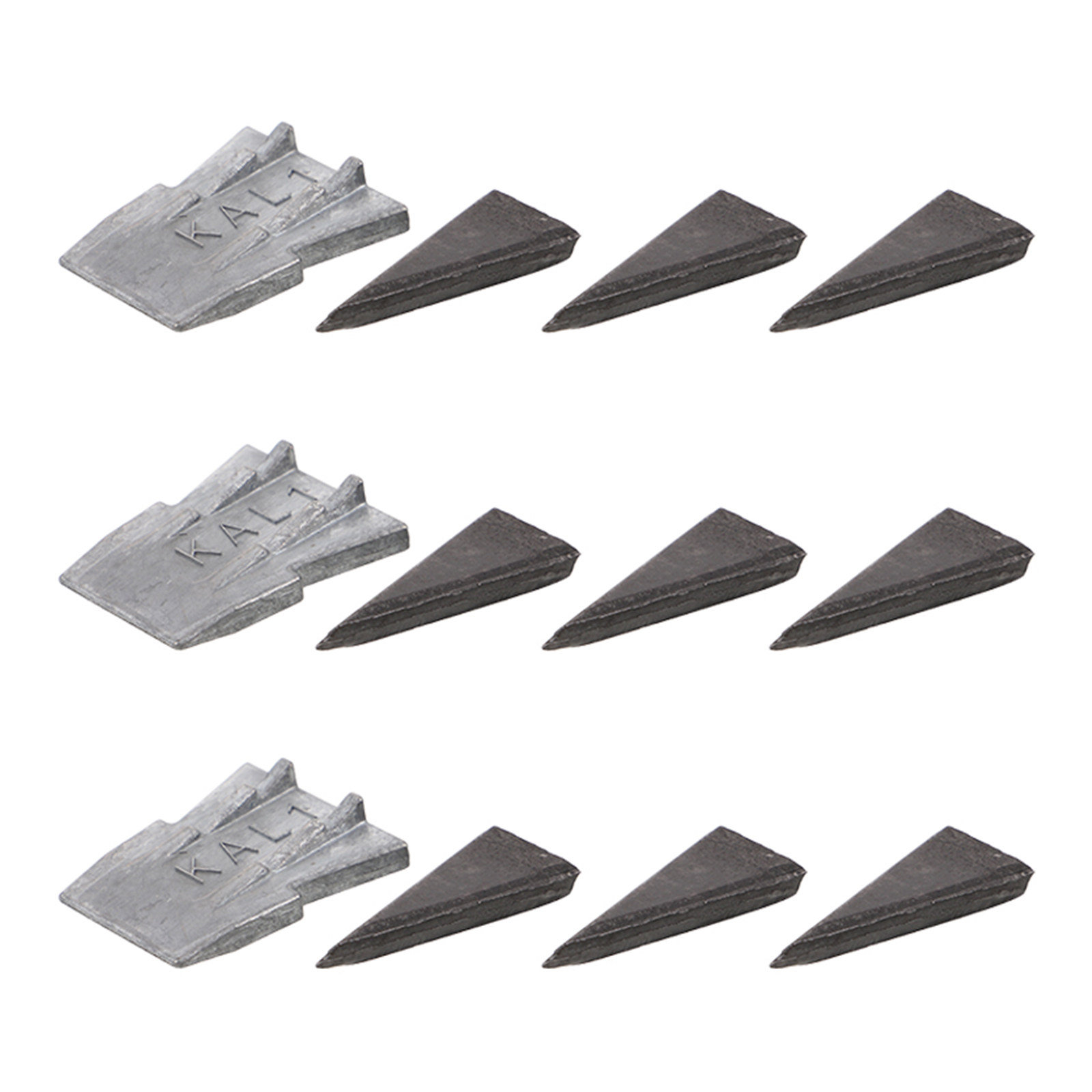 Tools In Metal Workshop - 12 stuks bijlhandgreepwedges, metalen ijzeren wedgeset