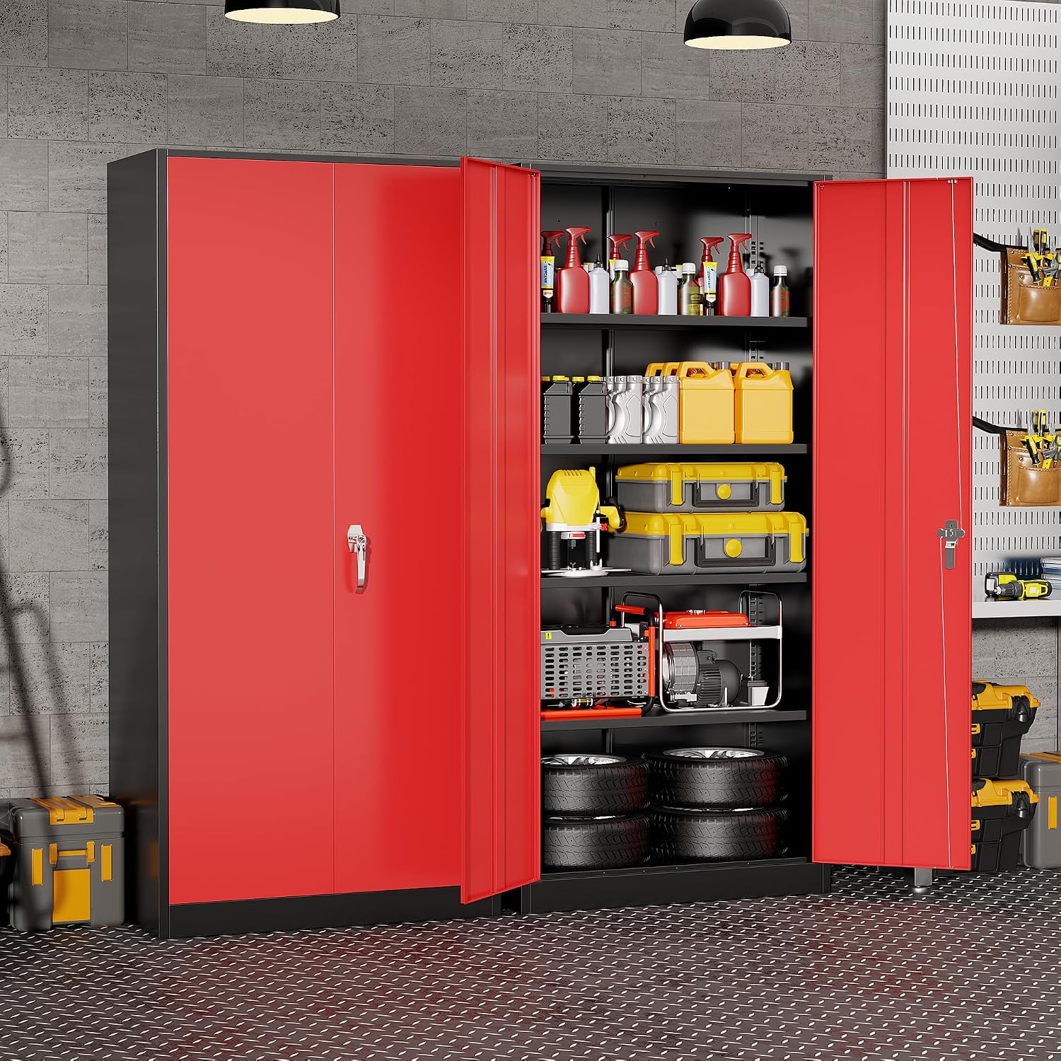Zware metalen garage-opbergkas - Tools In Metal Workshop recensie en prijs