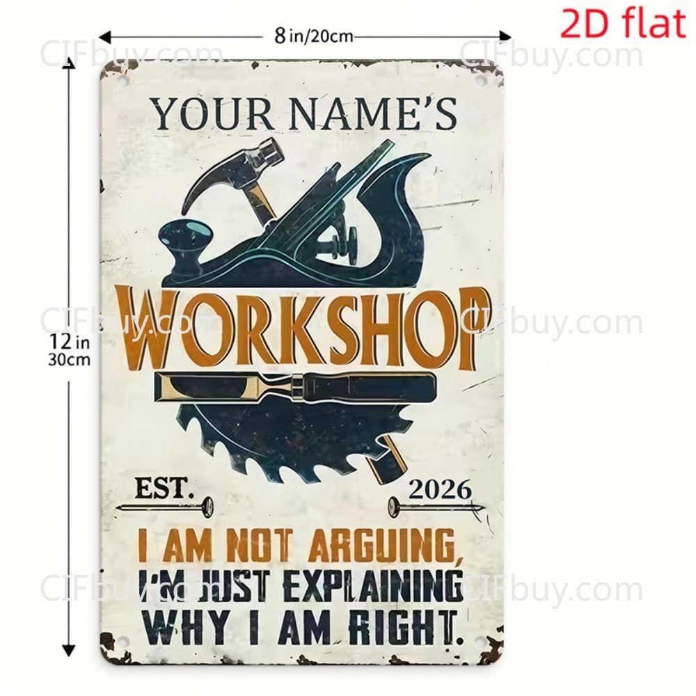 Werkplaatsmetaalbord met aange - Workshop Tools With Name recensie en prijs